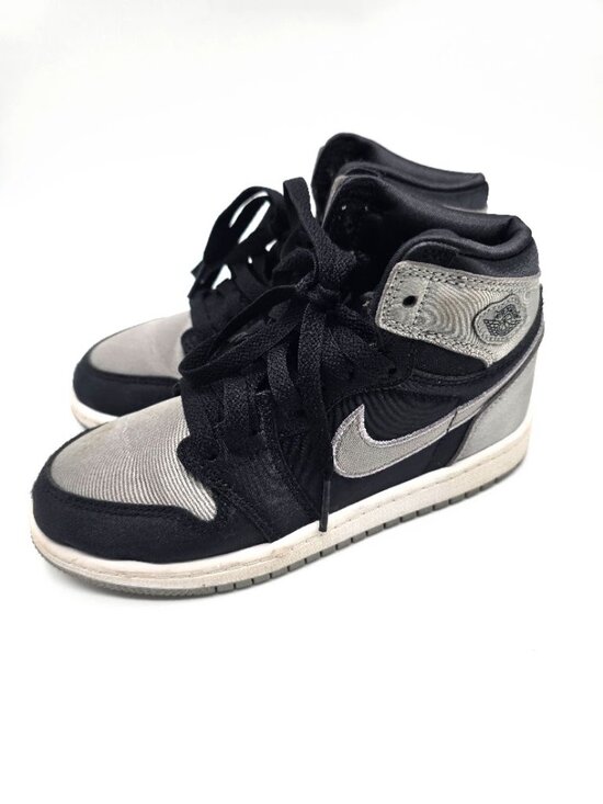 Jordan Other - Air Jordan 1 Mid Kids 13C Black Silver High Top Sneakers